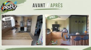 Parfois, un simple changement de couleur suffit à révéler tout le potentiel d'une pièce🎨Ici, les murs ont laissé place à un magnifique vert, apportant une ambiance plus chaleureuse, moderne et pleine de caractère Une transformation qui change complètement l'atmosphère de cette cuisine !